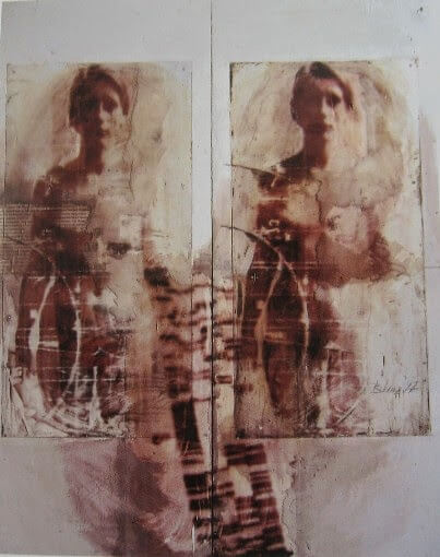 Ulrike Bolenz, Rotes Bild Cloning, 1997, mixed media ©U.Bolenz